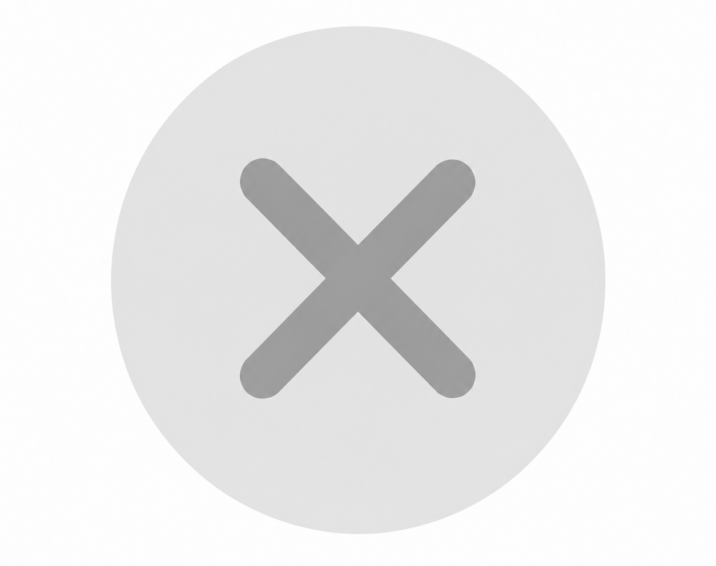 Gray X to confirm the order has been canceled.